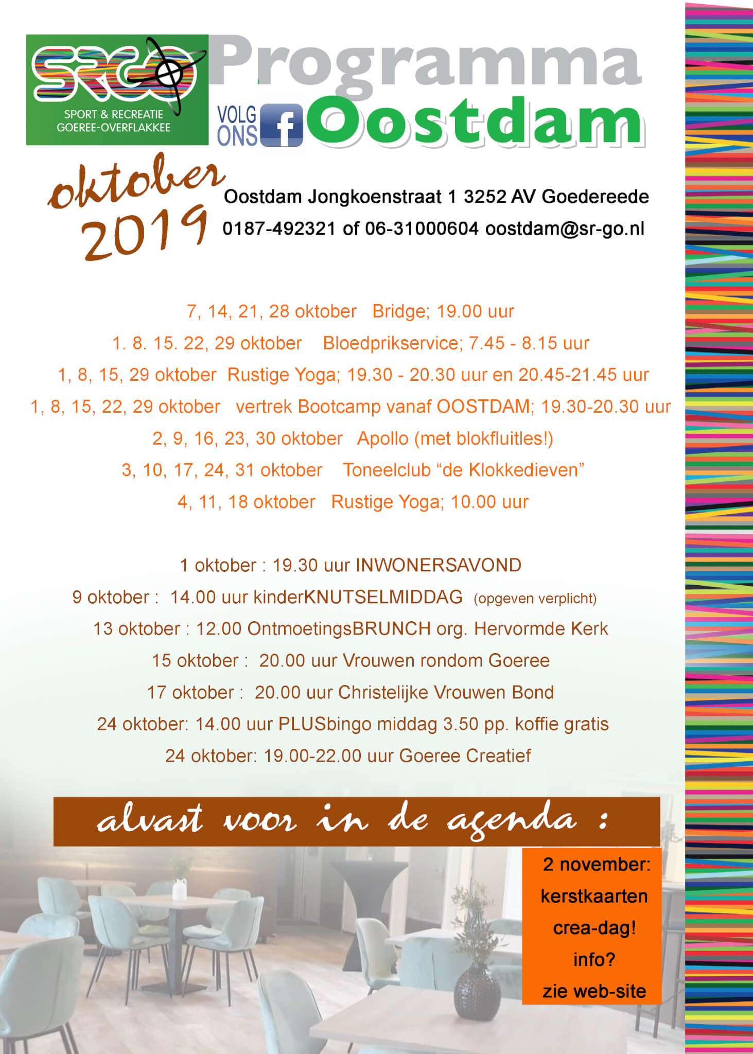 vol oktober programma in SRGO Oostdam te Goedereede